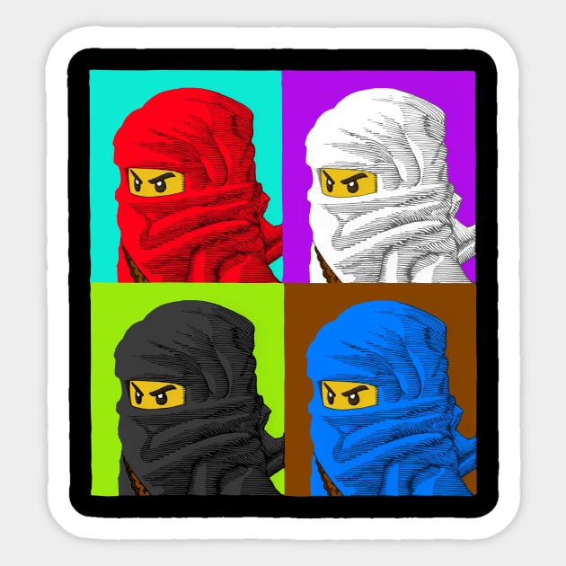 Ninjago Warhol Ninjago Sticker TeePublic